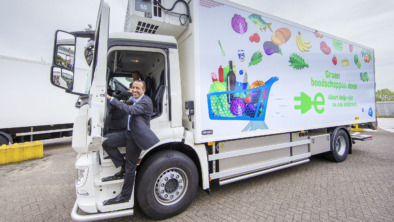 ingebruikname eerste e-trucks voor Albert Heijn