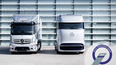 Die innovativsten Lkw für die elektrische Zukunft: Mercedes-Benz eActros und Mercedes-Benz GenH2 Truck mit dem „2021 Truck Innovation Award“ ausgezeichnetThe most innovative trucks for the electric future:  Mercedes-Benz eActros and Mercedes-Benz G
