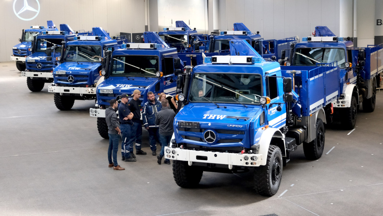 Starke Flotte für schwere Aufgaben: Unimog-Großauftrag für THWStrong fleet for demanding missions: major Unimog order for THW