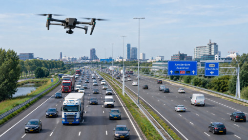 AI foto Politie Amsterdam drone