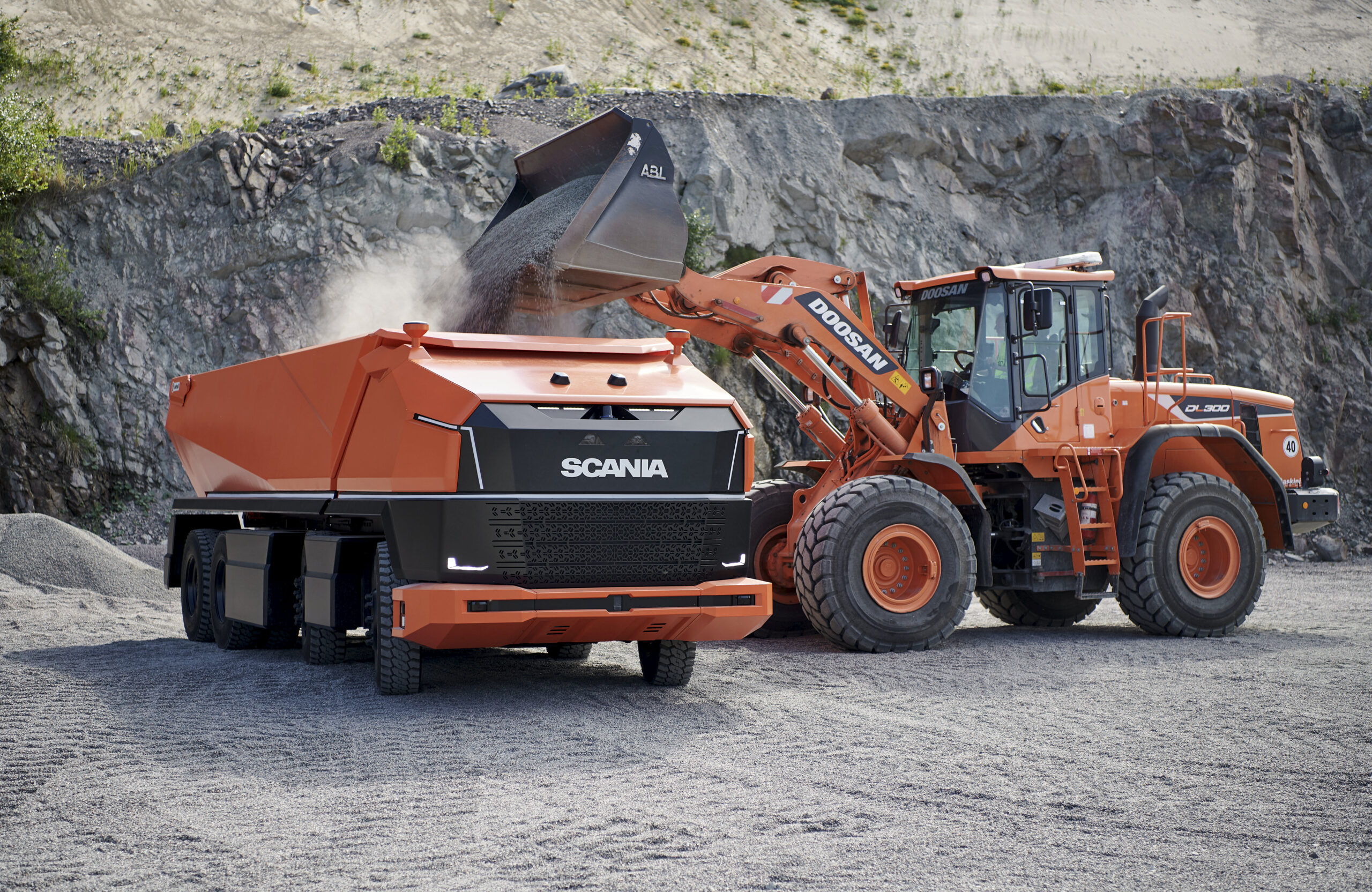 Scania AXL met shovel